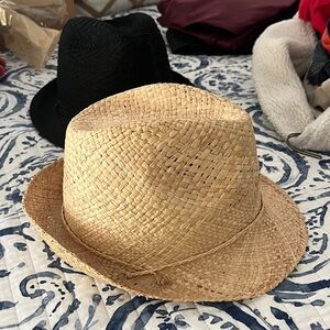 Stylish Tan Straw Fedora Hat